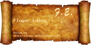 Fluger Edina névjegykártya