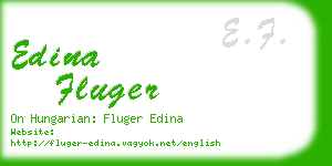 edina fluger business card